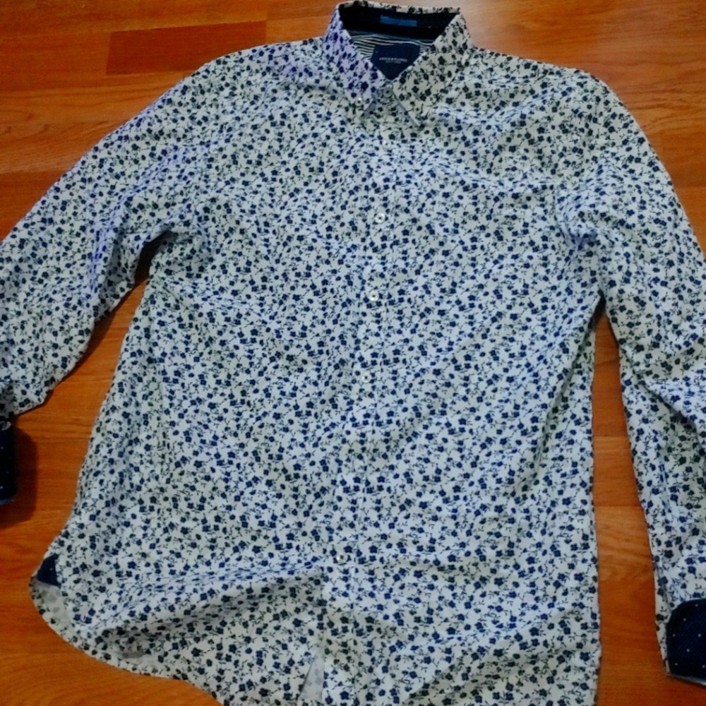 Men's long sleeve dress shirt slim fit